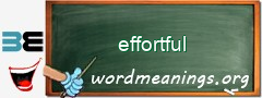 WordMeaning blackboard for effortful